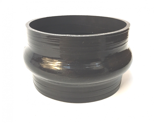 [1013-2003] 4.00" ID- 3 ply poly 3" long hump hose, gloss black